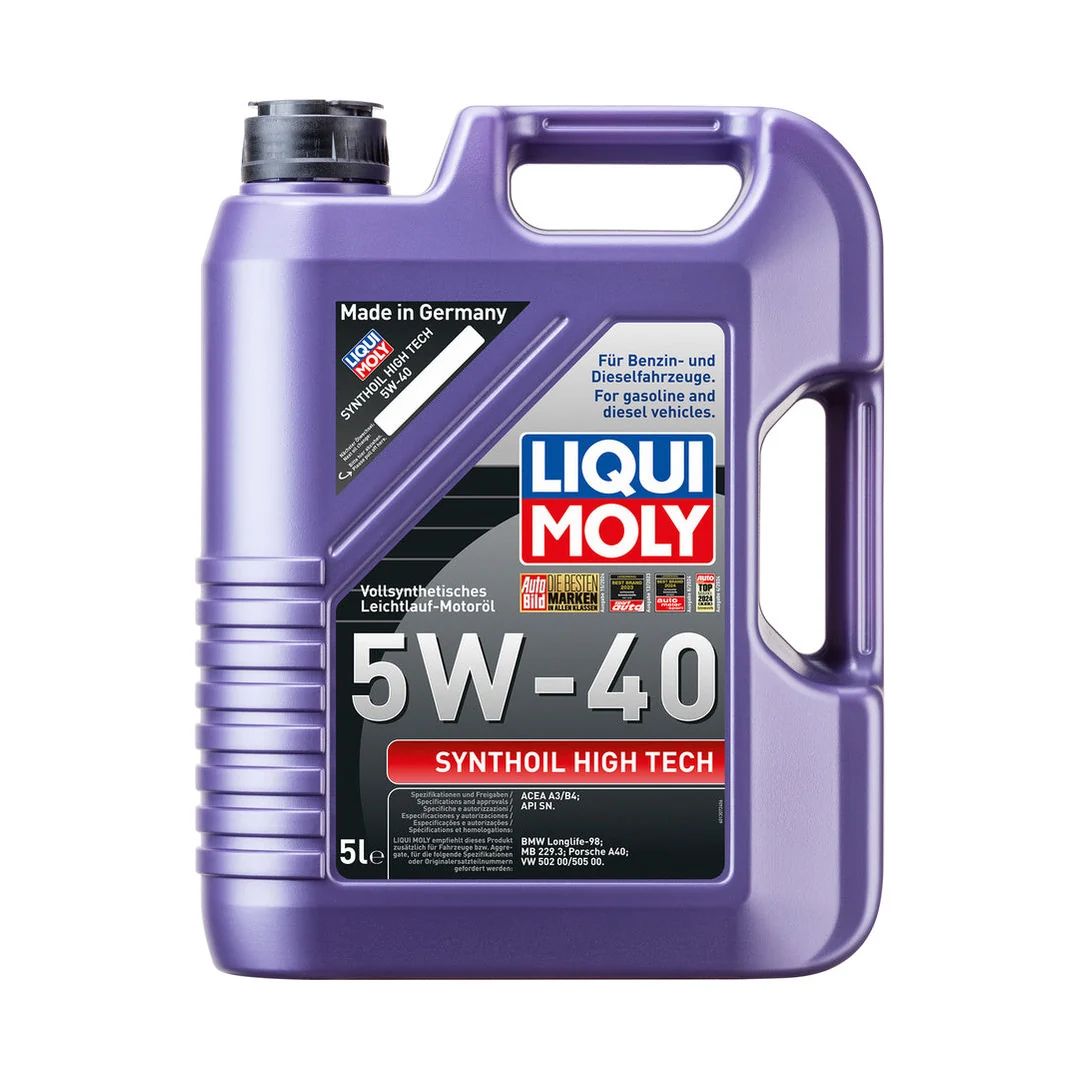 Liqui Moly Synthoil High Tech 5W-40 engine oil bottle, 5L