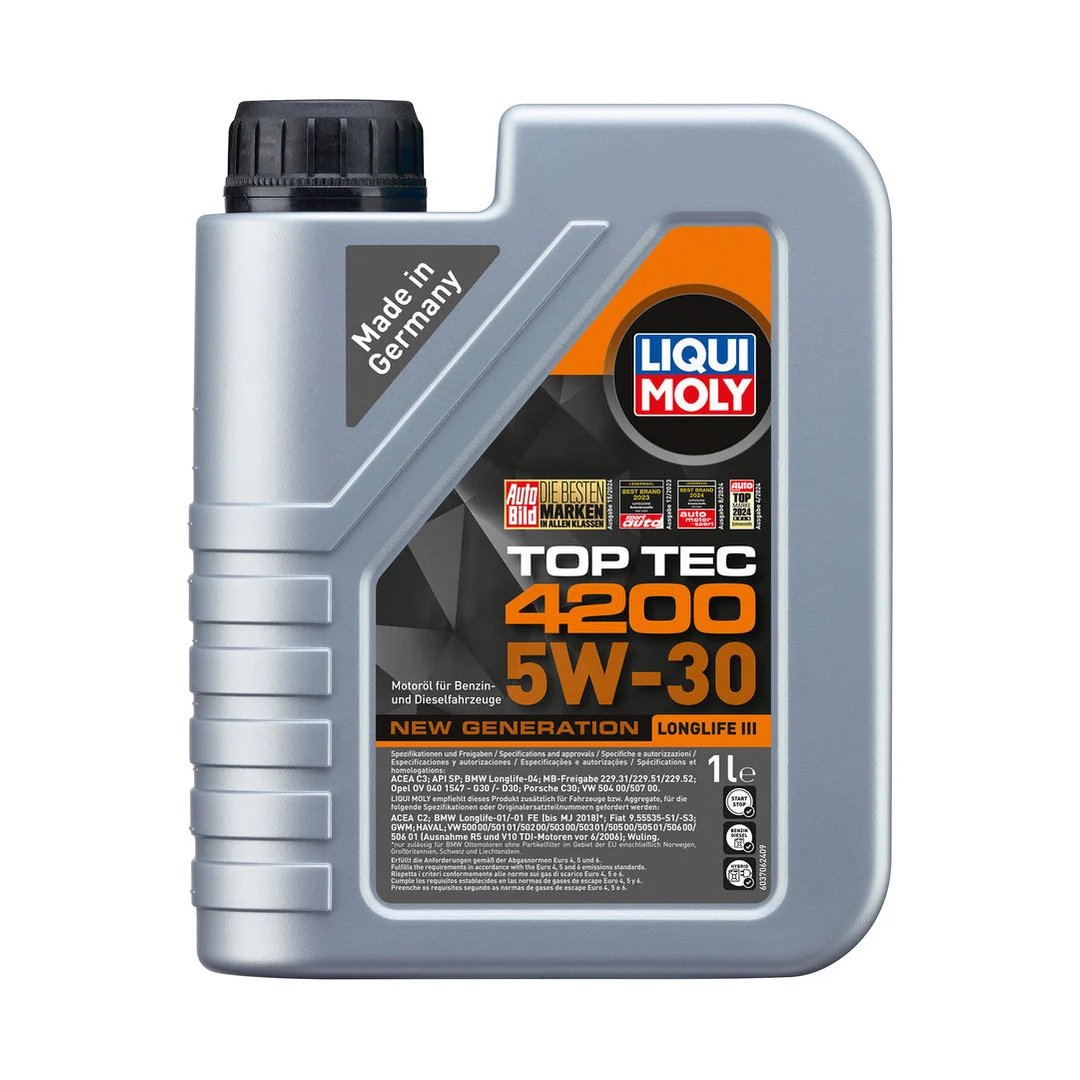 Liqui Moly Top Tec 4200 5W-30 New Generation engine oil bottle